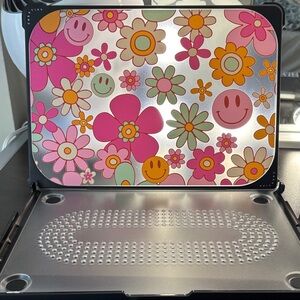 Floral and Smiley Face Laptop Case